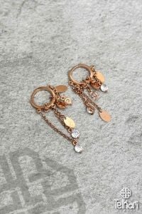 Sallantılı Gösterişli Rose Gümüş Küpe