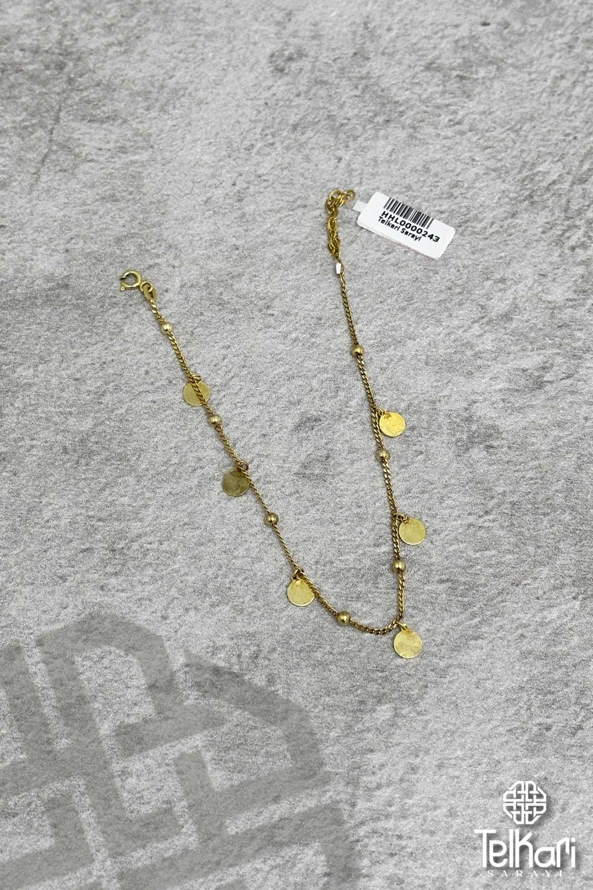 Sallantılı Gold Gümüş Halhal