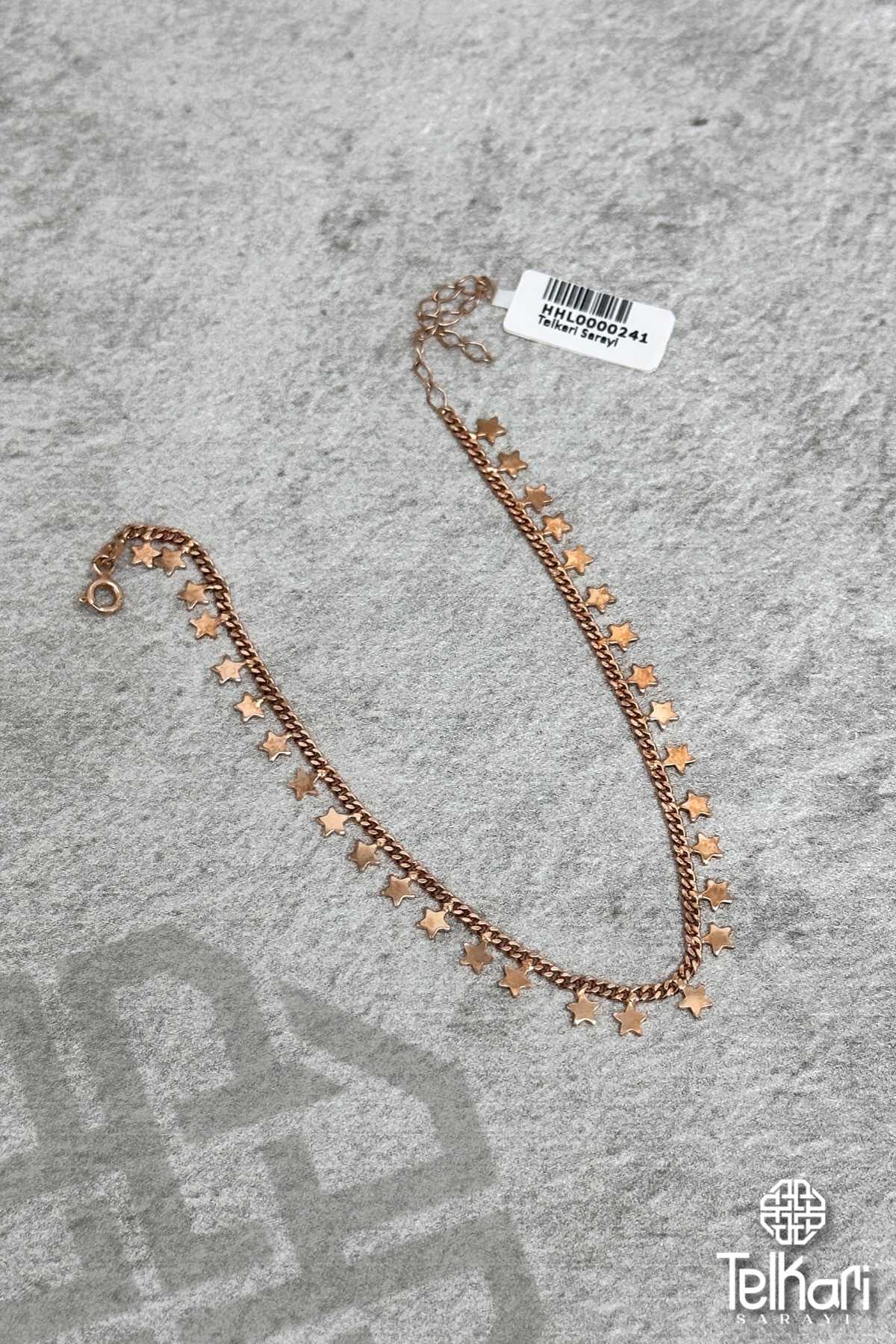 Yıldız Sallantılı Rose Gümüş Halhal