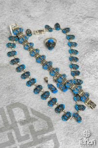 Firuze Taşlı Markazit Gümüş Set