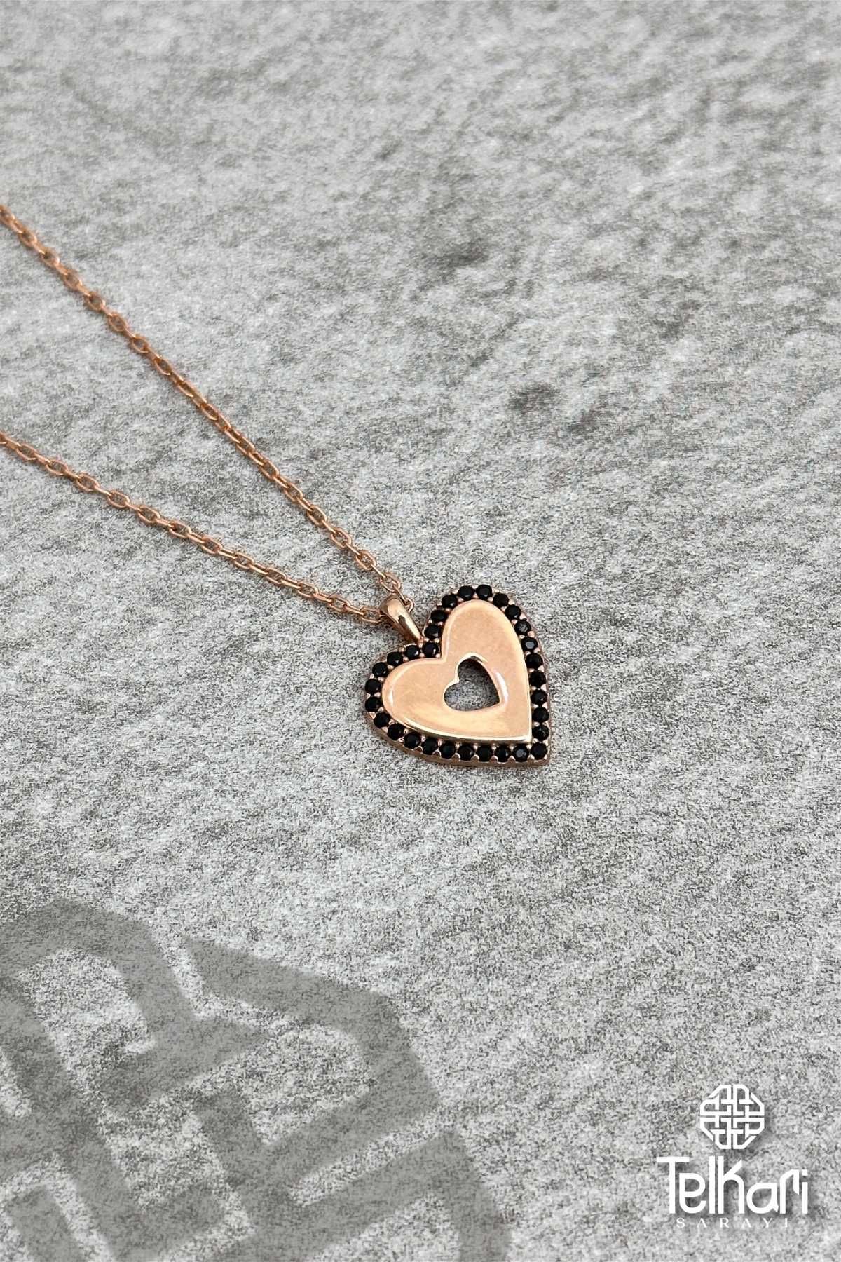 Kalpli Gümüş Kolye