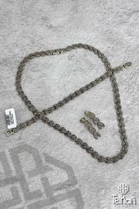 Sarmaşık Model Taşlı Markazit Gümüş Set