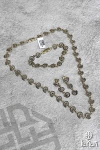 Dalga Model Taşlı Markazit Gümüş Set