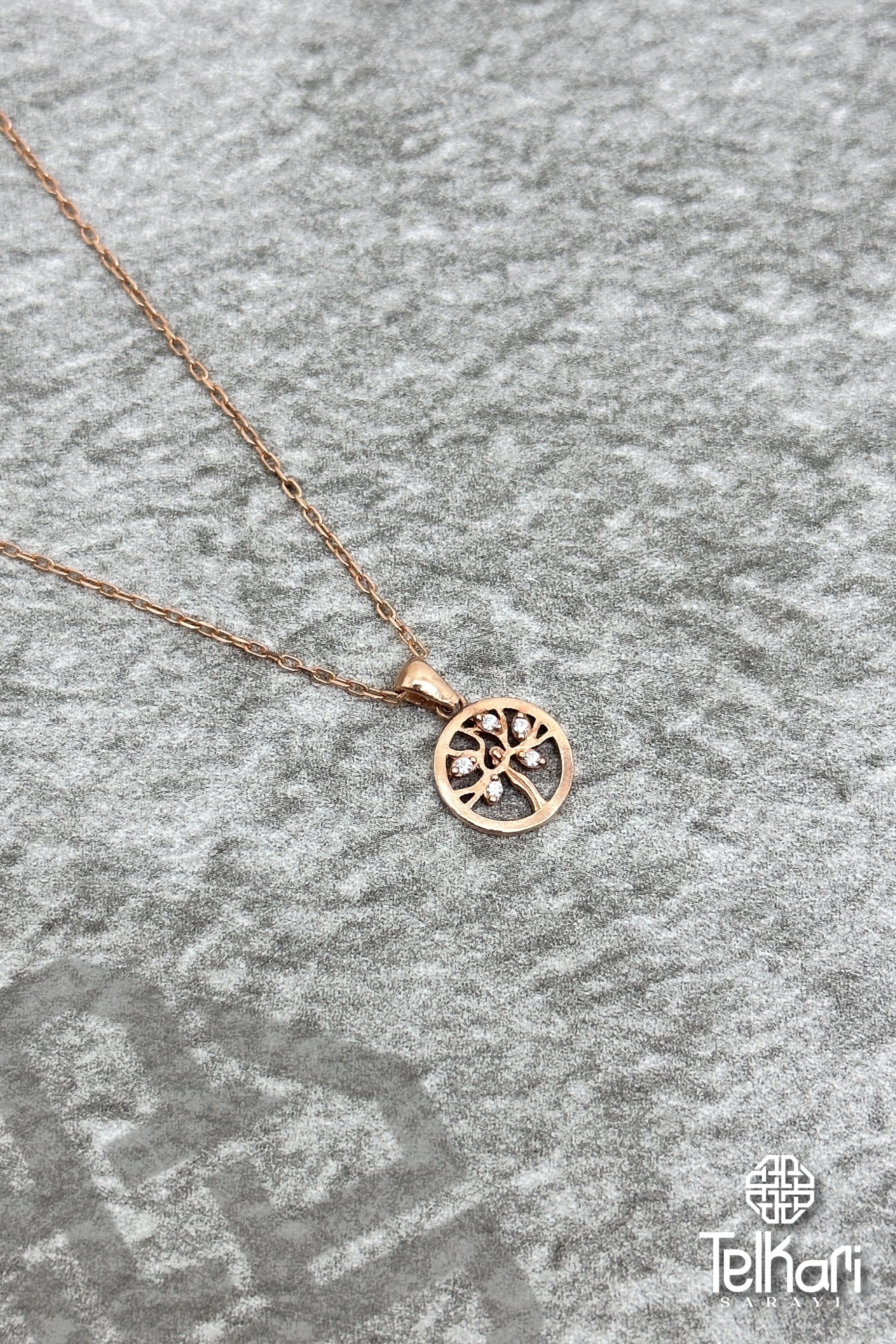 Gümüş Hayat Ağacı Kolye