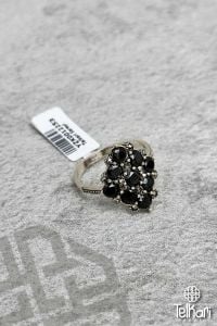 Safir Taşlı Gümüş Markazit Yüzük