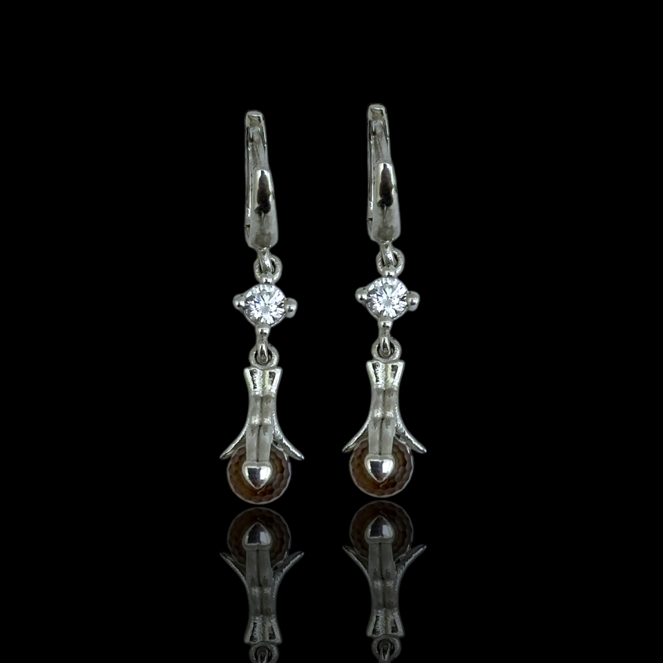 Renk Değiştiren Sultan Taşlı 925 Ayar Gümüş Küpe