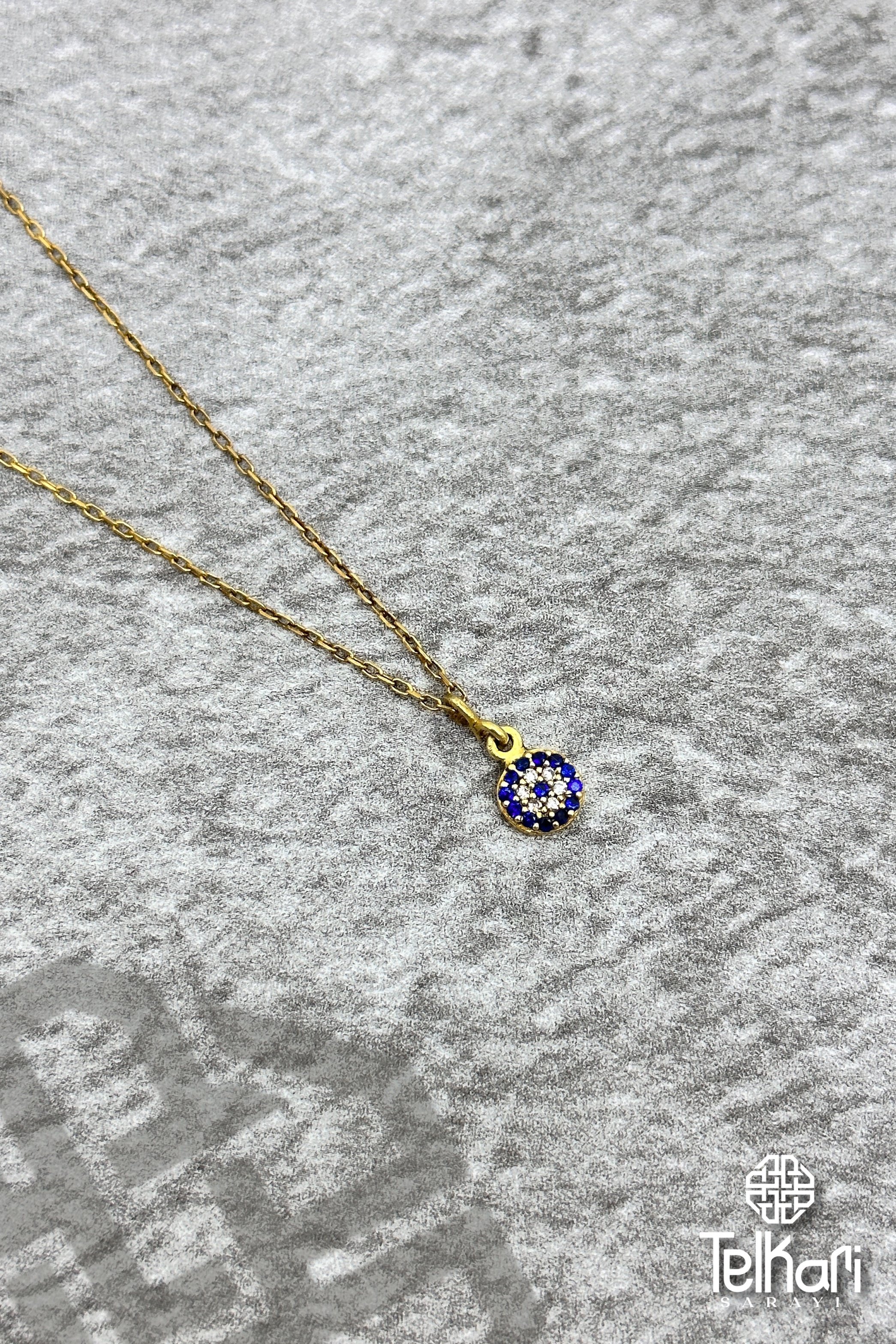 Nazar Boncuklu Gümüş Kadın Kolye