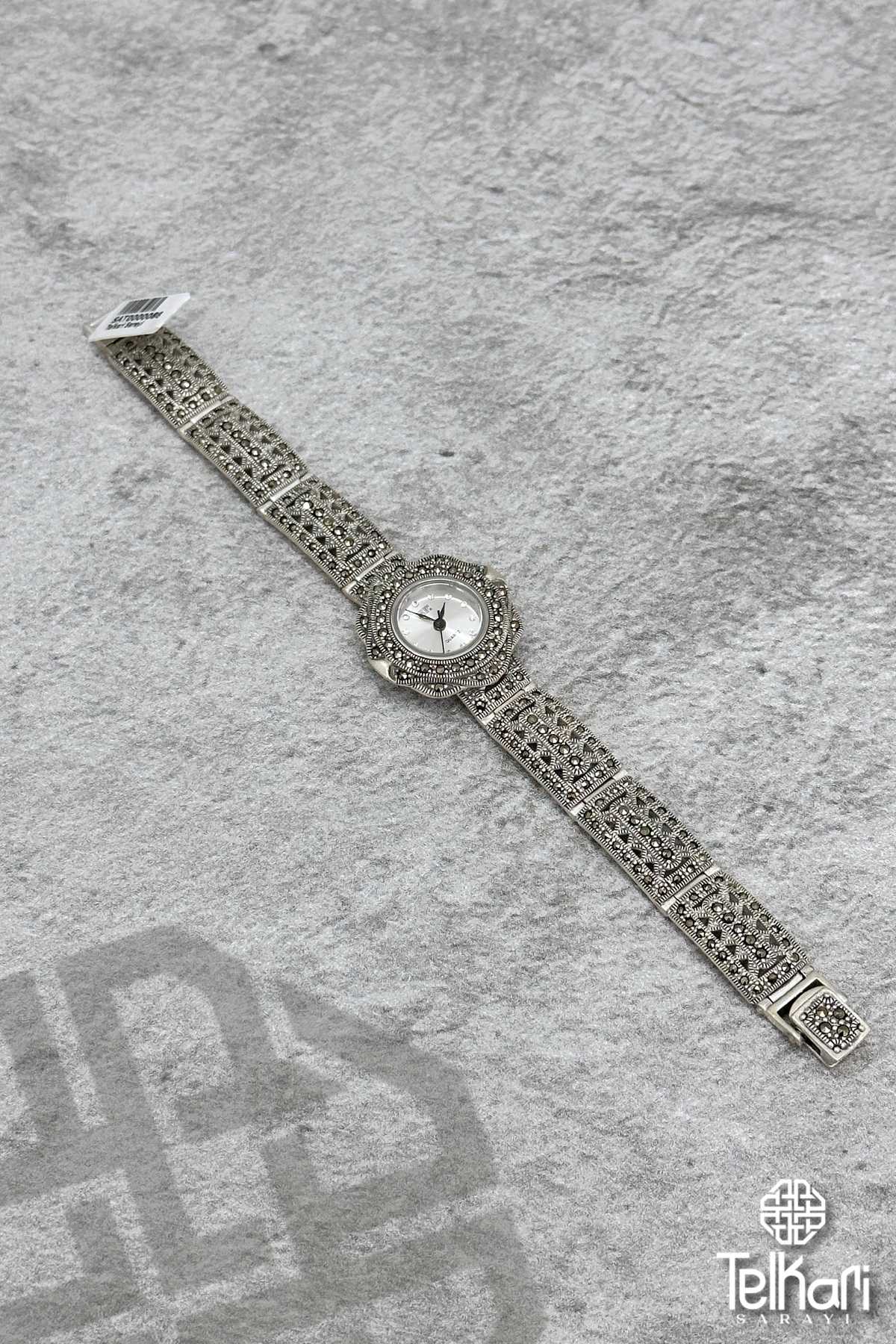 HF Taşlı Gümüş Markazit Saat