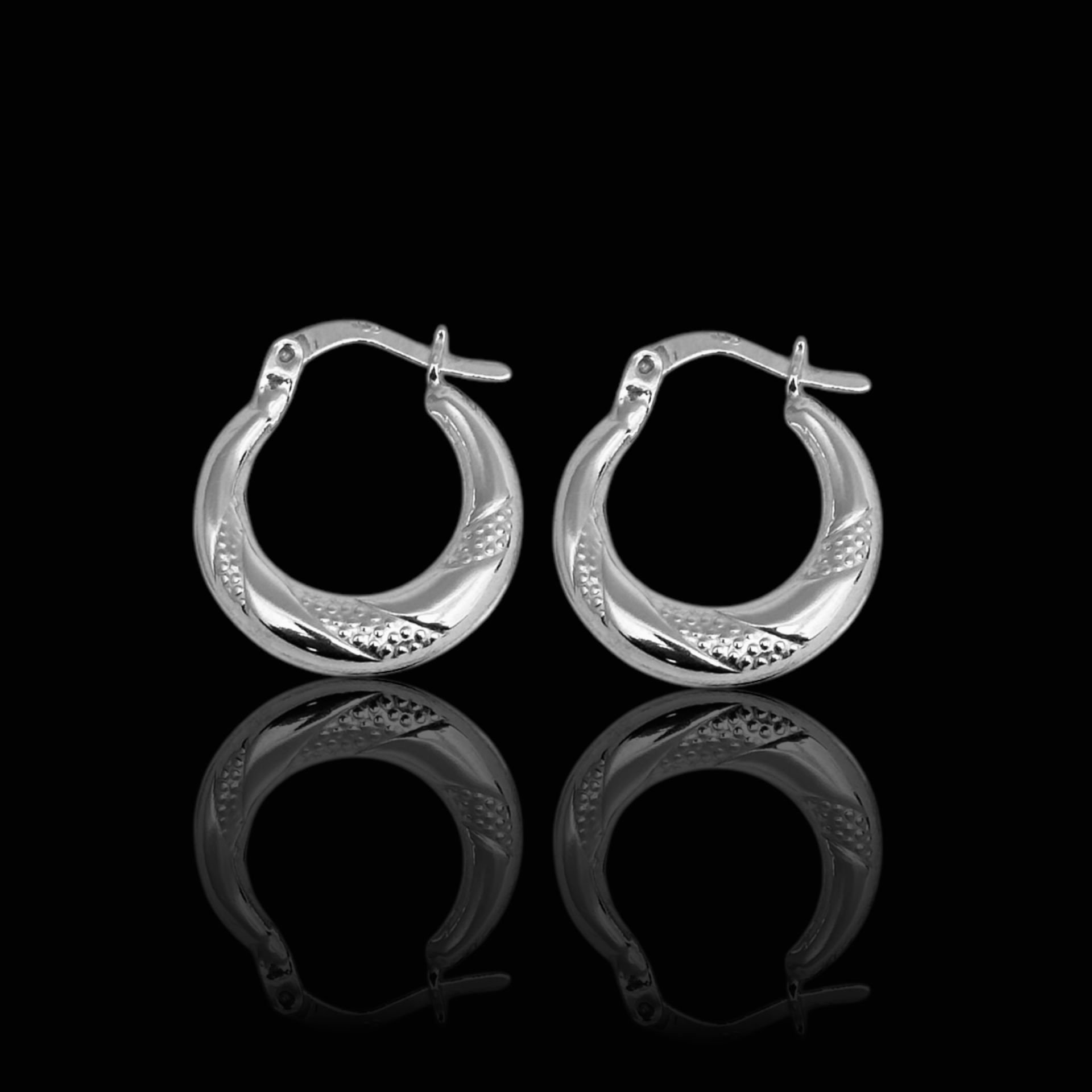 925 Ayar Küçük Halka Gümüş Küpe