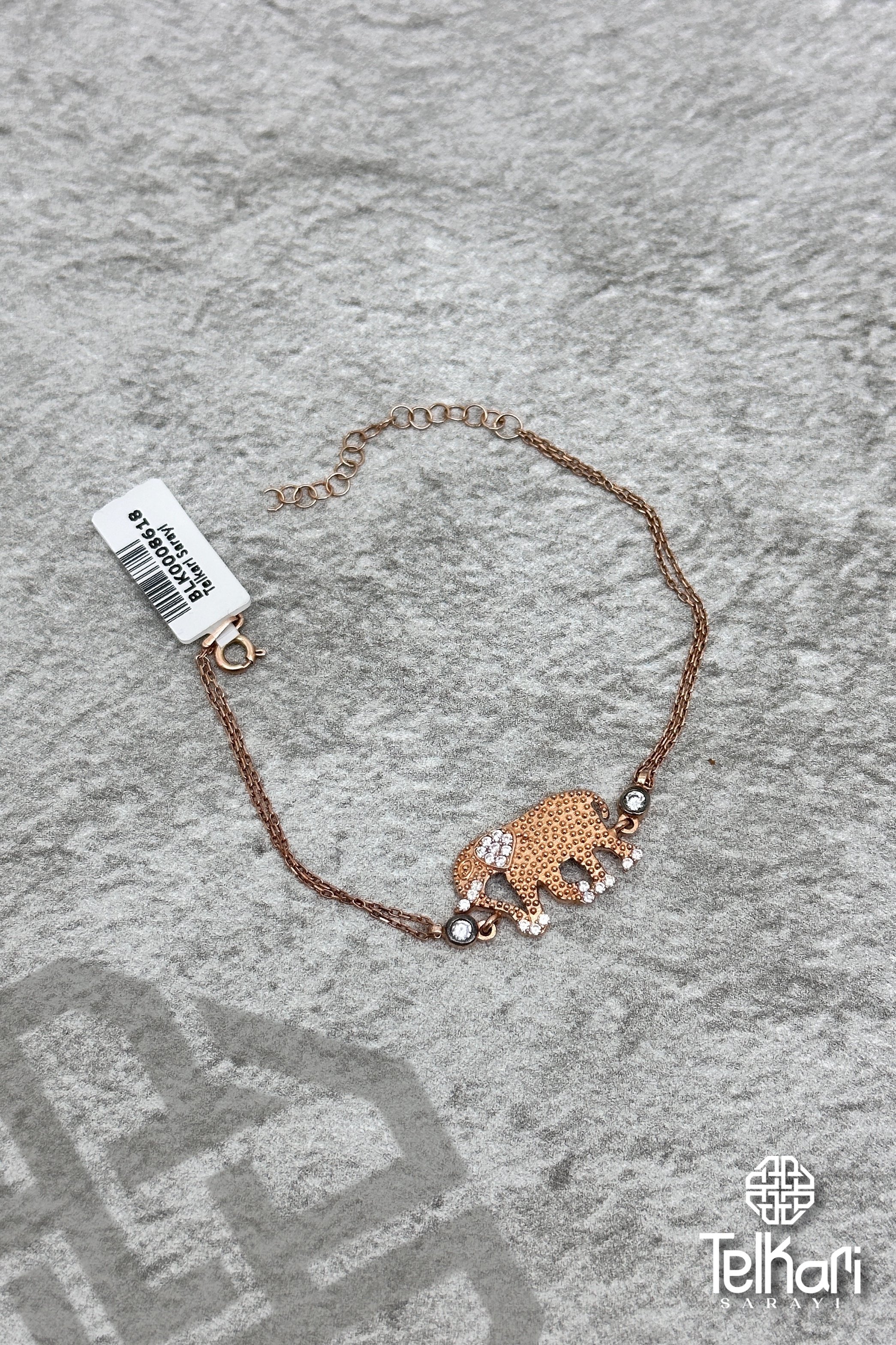 Rose Fil Motif Gümüş Bileklik