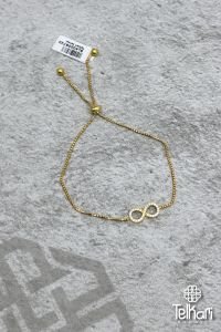 Sonsuzluk Motifli Asansör Gümüş Bileklik