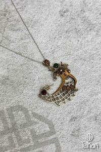 Orta Boy Şahmeran Oksitli Midyat Telkari Kolye