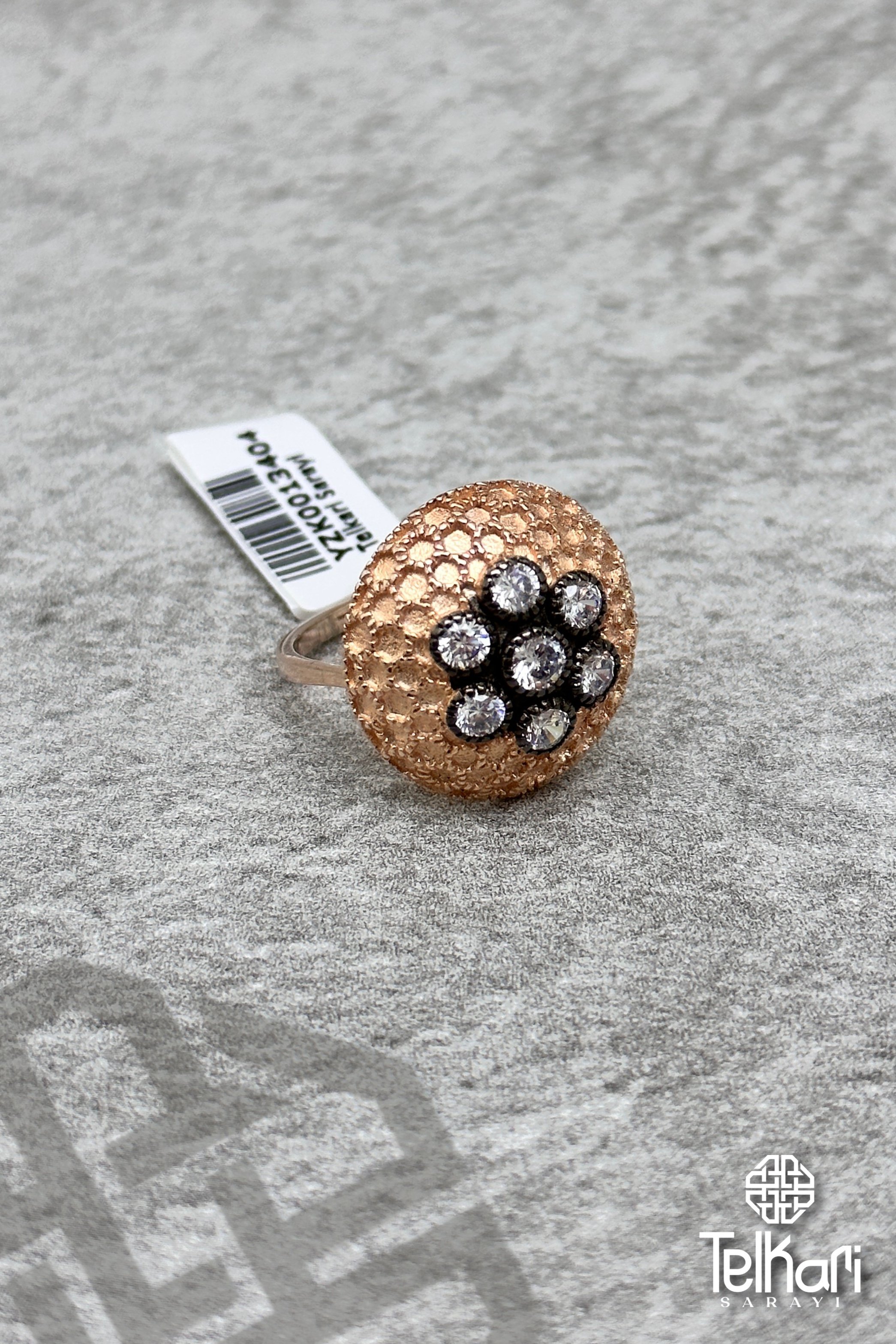 Elmas Montörlü Rose Gümüş Yüzük