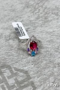 Kök Yakut Taşlı Özel Seri Bayan Gümüş Yüzük