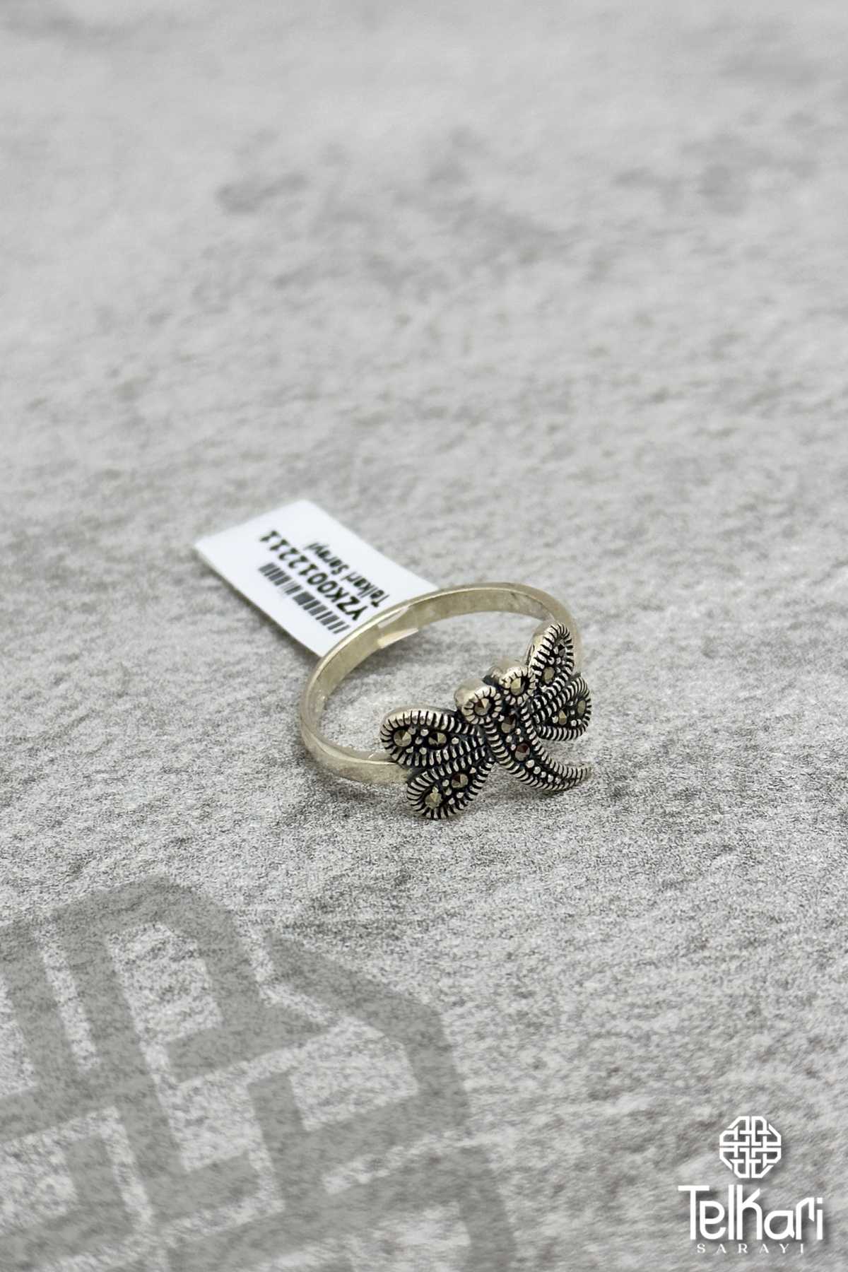 Yusufçuk Model Taşlı Gümüş Markazit Yüzük