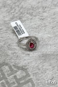 Pembe Zirkon Taşlı Gümüş Yüzük