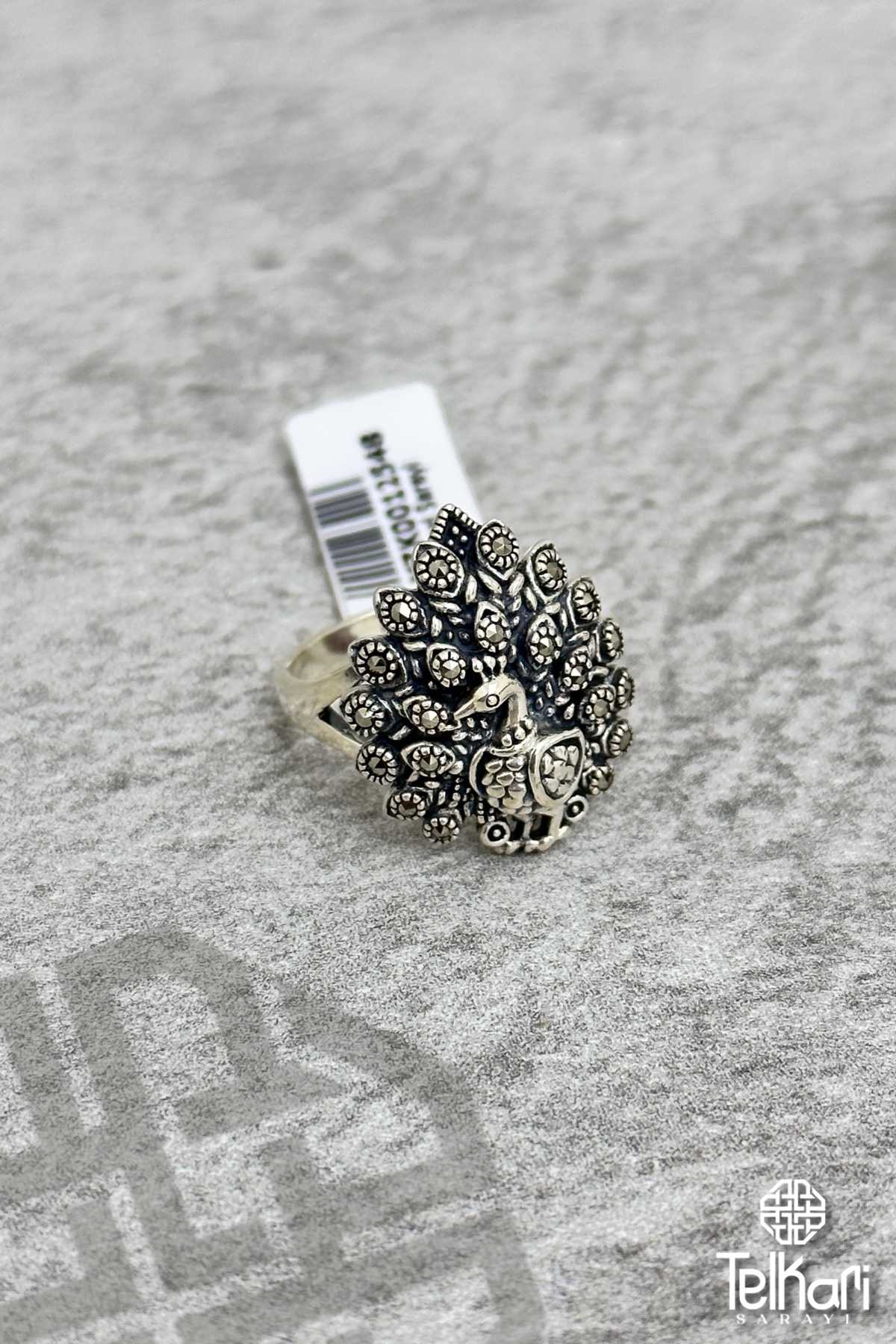 Taşlı Gümüş Markazit Yüzük