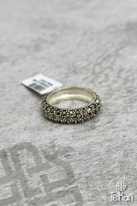 Tam Tur Taşlı Gümüş Markazit Yüzük