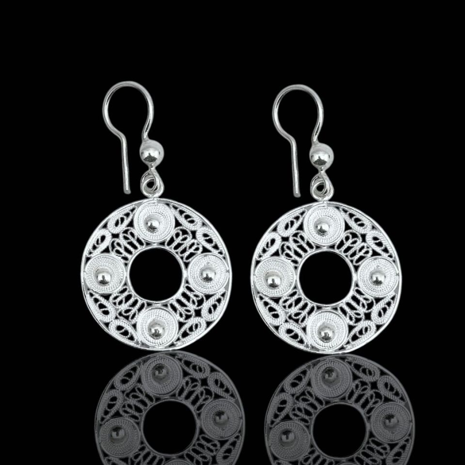 İnce İşçilik 925 Ayar Telkari Gümüş Küpe