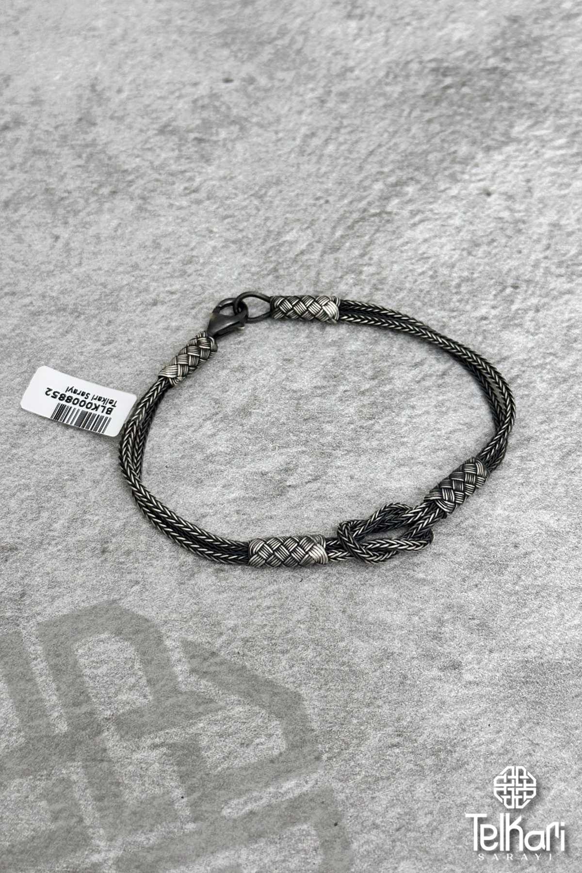 Düğüm Model  Kazaziye Gümüş Bileklik