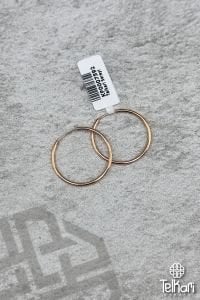 Circle Büyük Boy Bayan Rose Gümüş Küpe