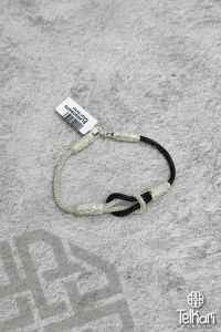 Çift Renkli Gemici Düğümü Kazaziye Gümüş Bileklik