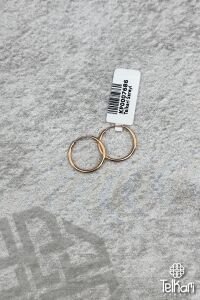 Circle Orta Boy Rose Gümüş Küpe