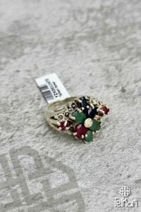 Doğal Taşlı Gümüş Markazit Yüzük