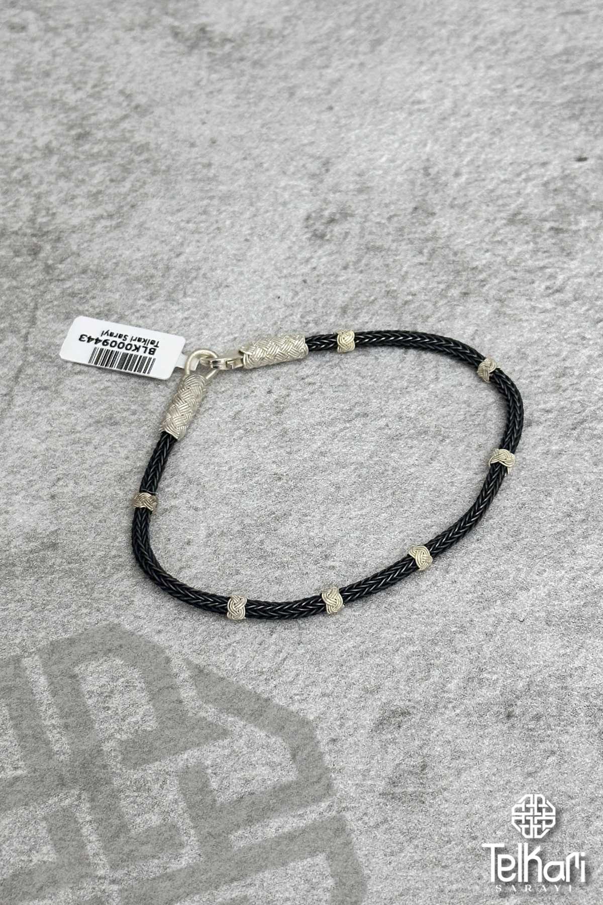 İşlemeli Unisex Kazaziye Gümüş Bileklik