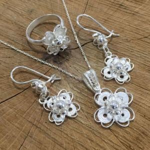 Midyat Gümüş Telkari Set