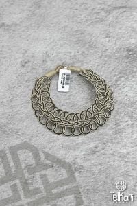 Çift Renk Halka Örgülü Unisex Kazaziye Gümüş Bileklik