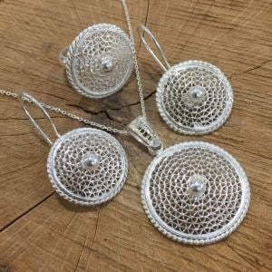 Midyat Gümüş Telkari Set