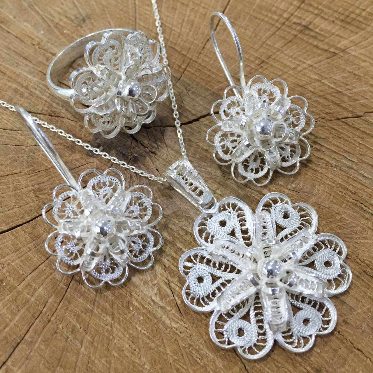 %100 Midyat Telkari Set