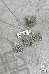 Midyat Oksitli Telkari Gümüş Üçlü Set