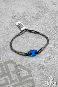 Süryani Nazarlık Örme Kazaziye Gümüş Bileklik