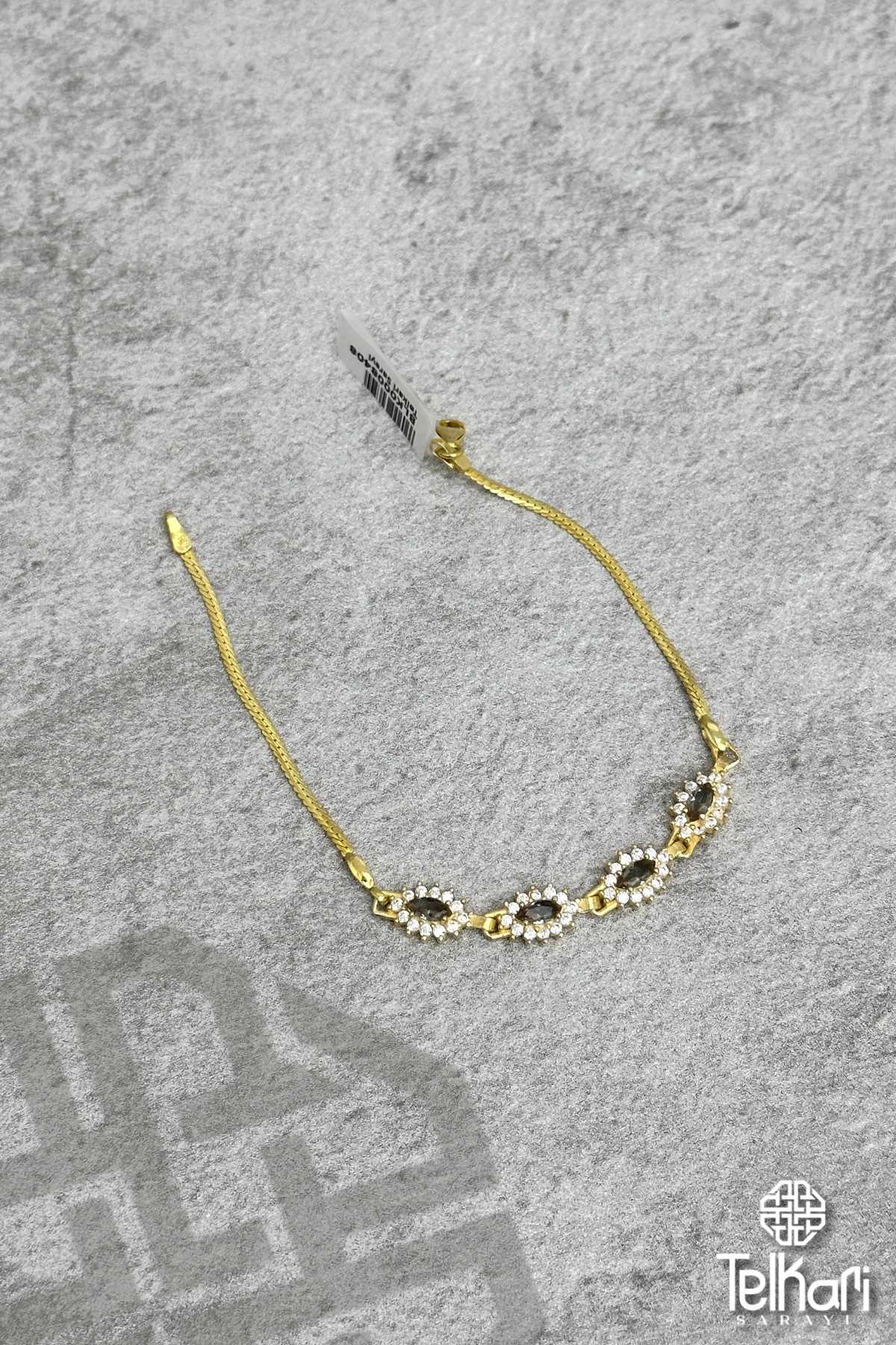 Taşlı Gold Gümüş Sultan Taşı Bileklik