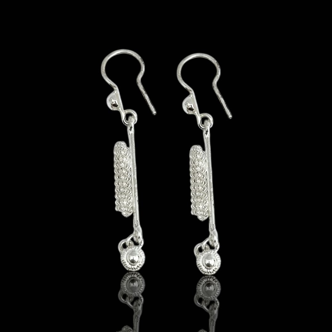 925 Ayar Zarif İnce Model Telkari Gümüş Küpe