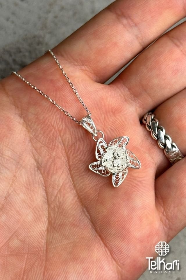 Telkari Gümüş Kolye