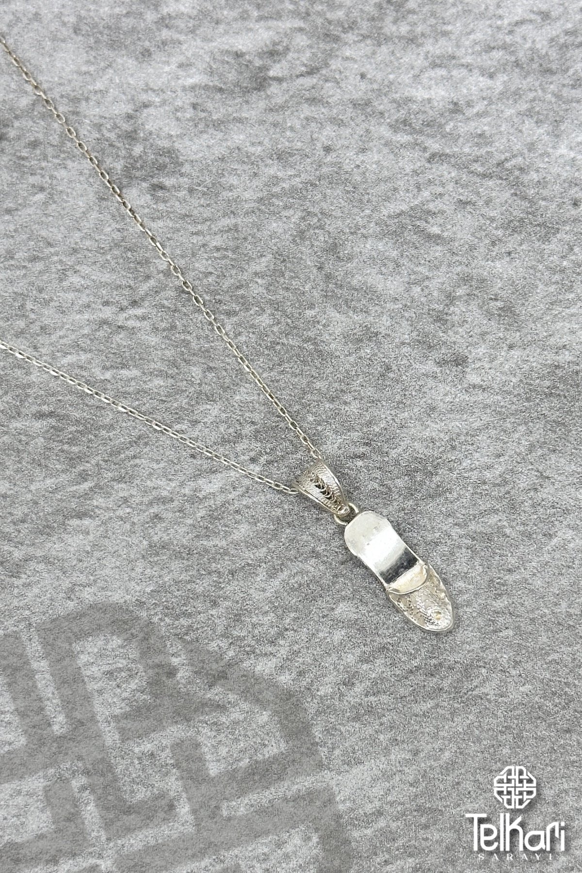Çarık Gümüş Telkari Kolye