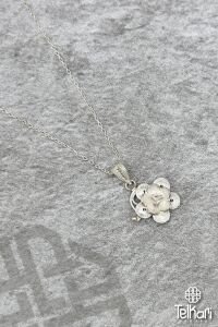 Çiçek El İşçilikli Gümüş Telkari Kolye