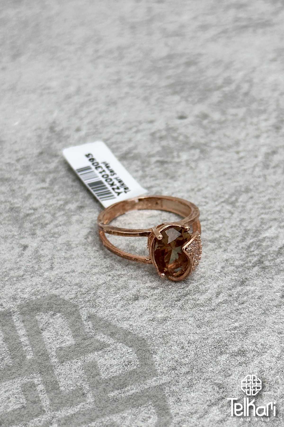 Taş Kaplı Renk Değiştiren Sultan Taşlı Rose  Gümüş Yüzük