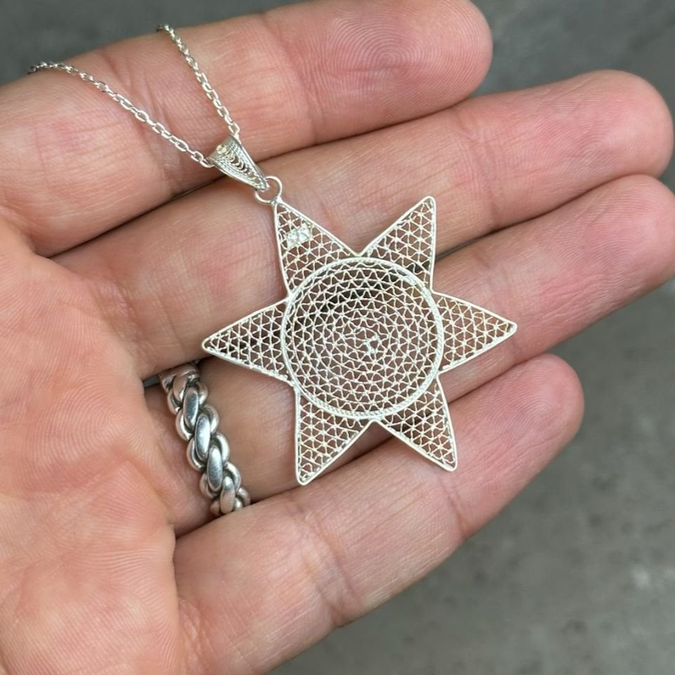 Yıldız Tasarımlı Telkari Kolye