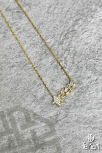 Kayan Yıldız Model Gold Gümüş Kolye