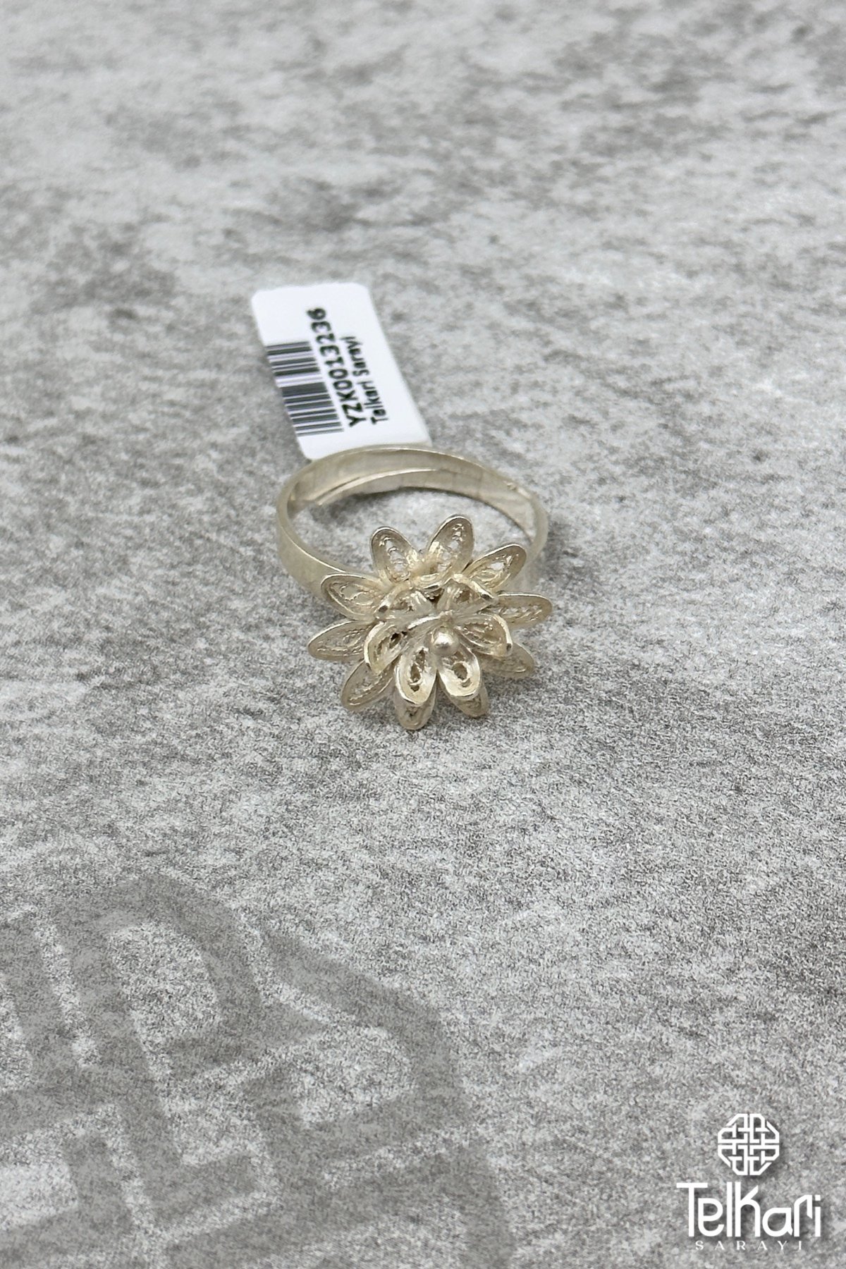 Papatya Gümüş Telkari Yüzük