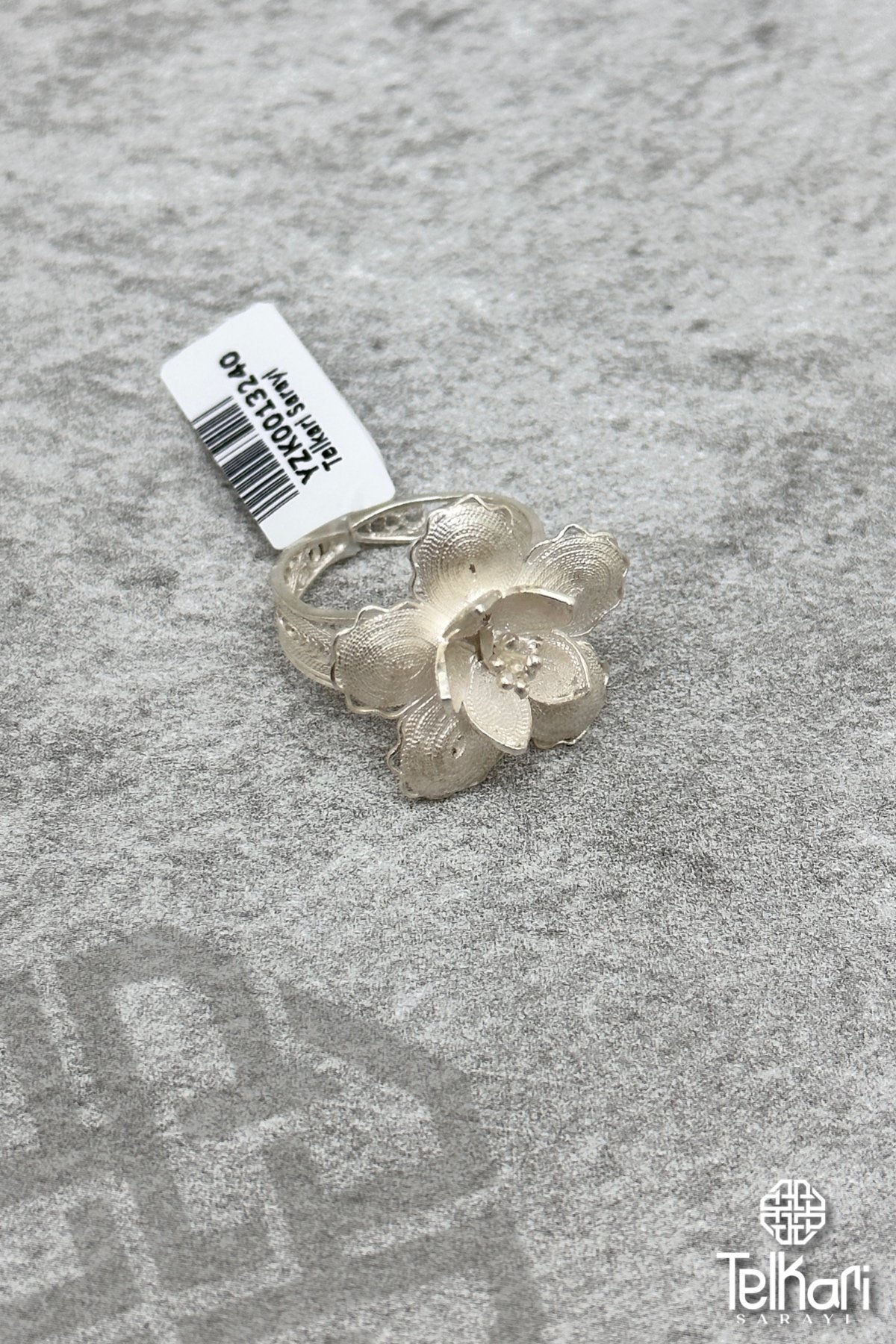 Çiçek Tasarım Gümüş Telkari Yüzük