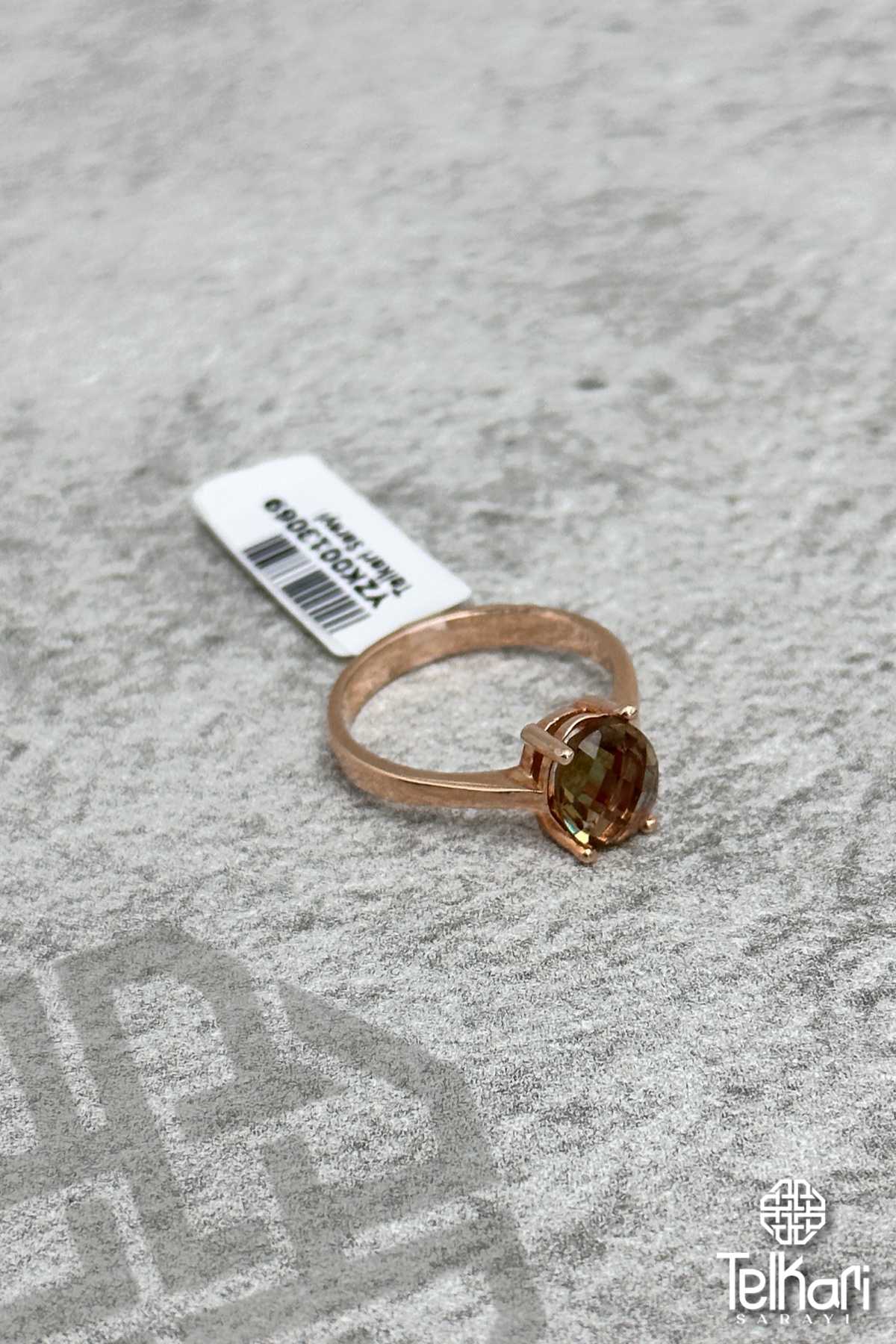 Oval Model Renk Değiştiren Sultan Taşlı Rose Gümüş Yüzük