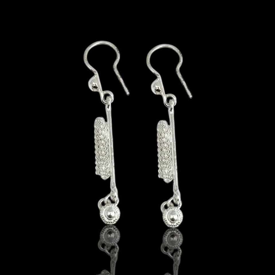 Sade Tasarım 925 Ayar Telkari Gümüş Küpe