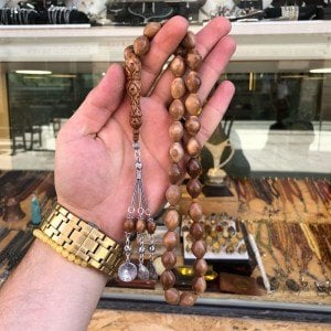 İmame İşlemeli Zeytin Kesim Kuka Tesbih