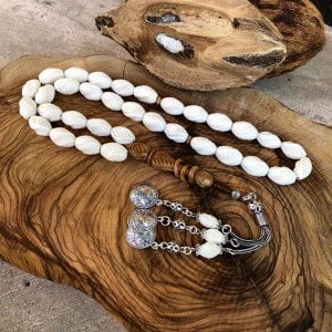 Kalem İşçilikli Kuka ve Deve Kemiği Tesbih