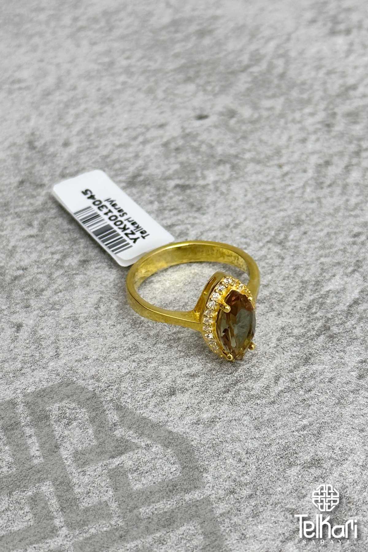 Mekik Model Renk Değiştiren Sultan Taşlı Gold Gümüş Yüzük